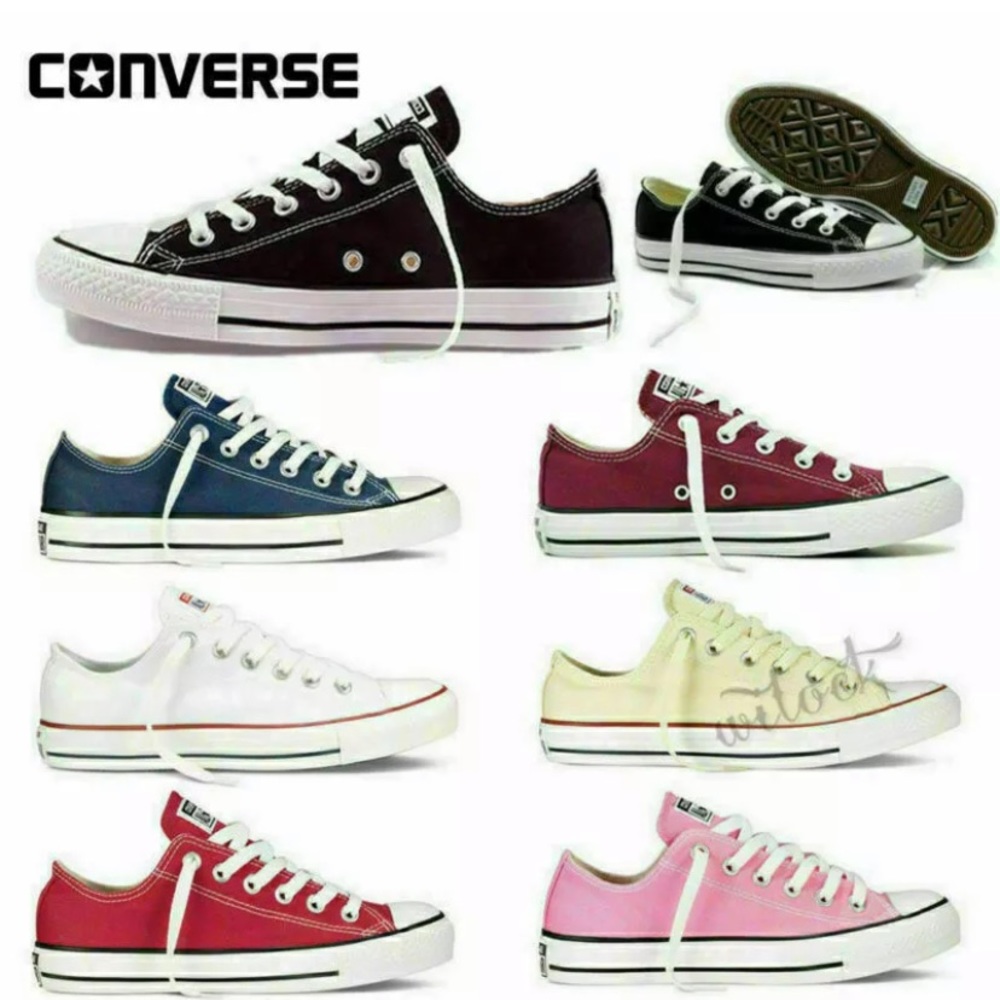 Converse “All Star”, canvas, low top sneakers, blk